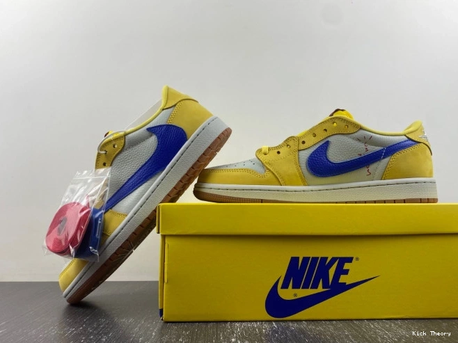 Kicktheory Canary Air 1 Low Jordan x Travis DZ4137-700 Scott OG 0702